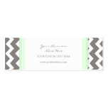 Mint Grey Chevron Retro Business Cards
