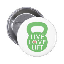 Mint "Live Love Lift" Pin