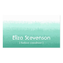 Mint Ombre Fashion Consultant Business Card