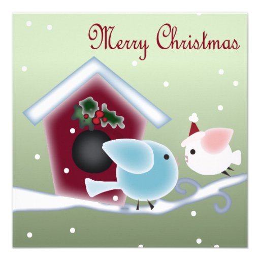 Minty Green Christmas  dinner party invitation
