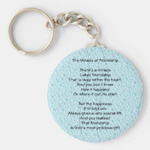 Miracle of Friendship Poem Keychain