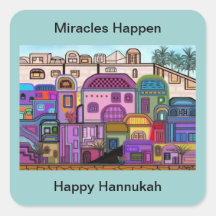 Miracles Happen Hannukah Stickers