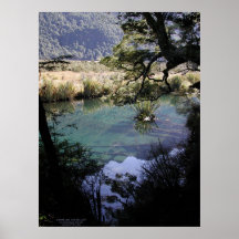 Mirror Lake, New Zealand Posters