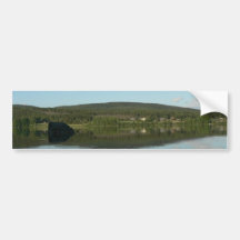 Mirror Lake With Green Hill Bumper Sticker