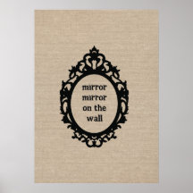 Mirror mirror on the wall vintage typography chic posters