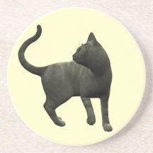 Mischievous Black Cat Coaster