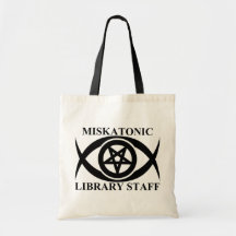 MISKATONIC LIBRARY STAFF CANVAS BAG