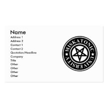MISKATONIC UNIVERSITY BUSINESS CARD TEMPLATE