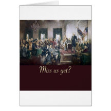 miss us yet constitutional convention founders greeting cards