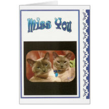 Miss You Cats Cards