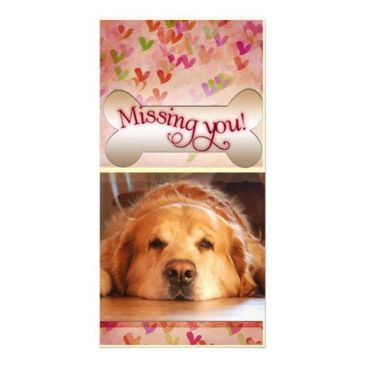 Missing you on Valentine's day photo template Personalized Photo Card