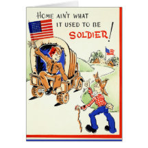Missing You Soldier Card