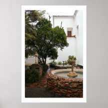 Mission Courtyard Poster
