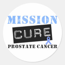 Mission Cure Prostate Cancer Round Stickers