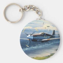 Mission Over Normandy by William S. Phillips Keychains