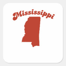 MISSISSIPPI Red State Sticker
