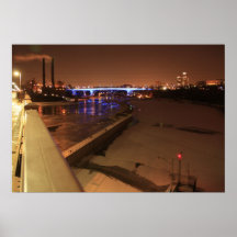 Mississippi River and I-35W Bridge Print