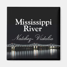Mississippi River Bridge - Natchez Vidalia magnet