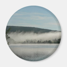 Mist Over Lake In Morning Magnet