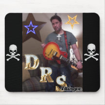 Mista SCARY D.R.S. Guitar Skulls Stars Mousepad