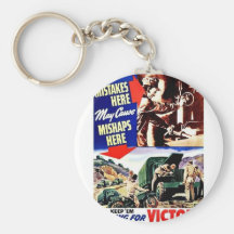 Mistakes Here May Cause Mishaps Here Keychain