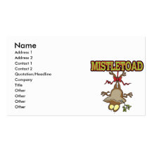 Mistletoad Mistletoe Toad Cartoon Business Card