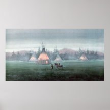 MISTY TIPI CAMP by SHARON SHARPE Poster