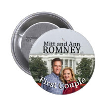 Mitt and Ann Romney First Couple Button