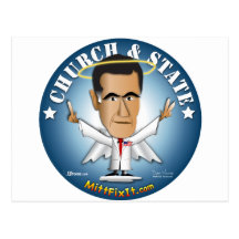 Mitt Fix It - Church and State Post Card
