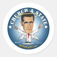 Mitt Fix It - Church and State Stickers