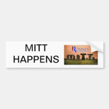 Mitt Happens Bumper Sticker