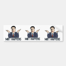 Mitt Happens Bumper Stickers