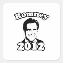 Mitt Romney 2012 Retro Square Sticker