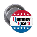 Mitt Romney Condi Rice 2012 Pinback Buttons