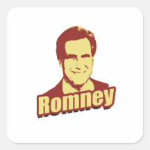 MITT ROMNEY Propaganda Poster Square Stickers