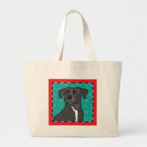 Mixed Breed Cartoon Canvas Bag