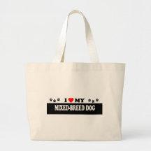 MIXED-BREED DOG TOTE BAGS