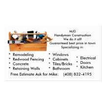 MJD image 2, MJDHandyman ConstructionWe do it a... Business Cards