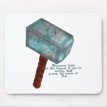 Mjolnir Holds the Power of Thor Mouse Pad