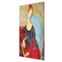 Mme Hebuterne in a Blue Chair, 1918 canvas prints