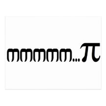mmm...pi (pie) postcards