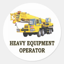 MOBILE CRANE ROUND STICKERS