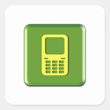 Mobile Web Icom Cell Square Sticker