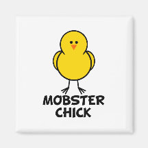 Mobster Chick Refrigerator Magnet