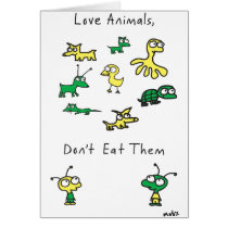 Moby's Love Animals, Don't Eat Them Card cards