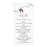 mocha lovebirds Wedding program Rack Card Design