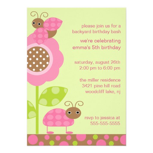 Mod Baby Bugs Birthday Invitation