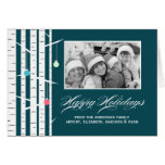 Mod Birch Christmas Trees Photo Card