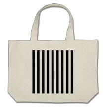 Mod Black and White Stripes Pattern Bag