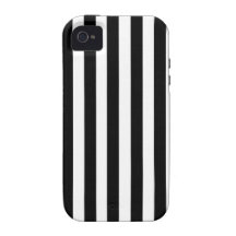 Mod Black and White Stripes Pattern iPhone 4/4S Cover